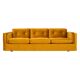 Sofa bergen mustard velour, scandinavian design