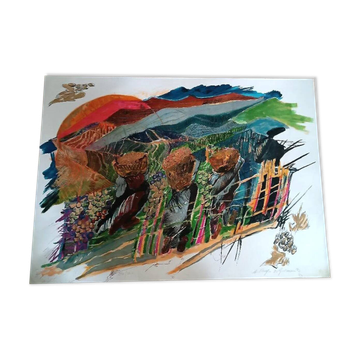 Serigraph signed by Alfredo Bovio Di Giovanni, 20th century