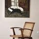 Fauteuil en bois et cannage, 1954