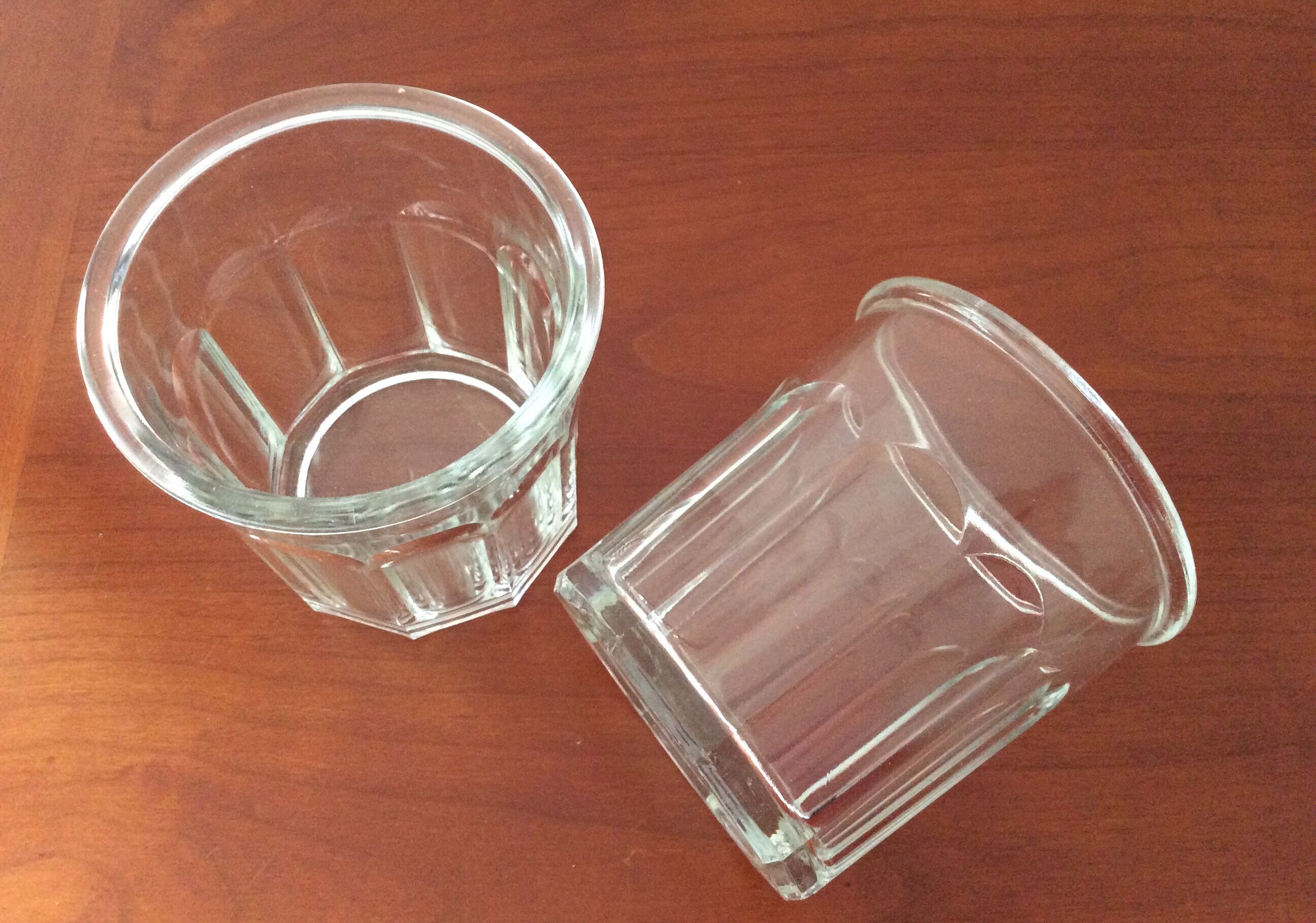 Set of 2 old glassware jam jars Reims - 750