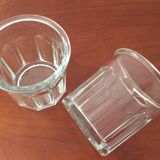 Lot de 2 anciens pots à confiture verrerie Reims - 750