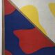 Claude Viallat, Sénanque Abbey, Gordes, 1978. original poster in screen printing on kraft