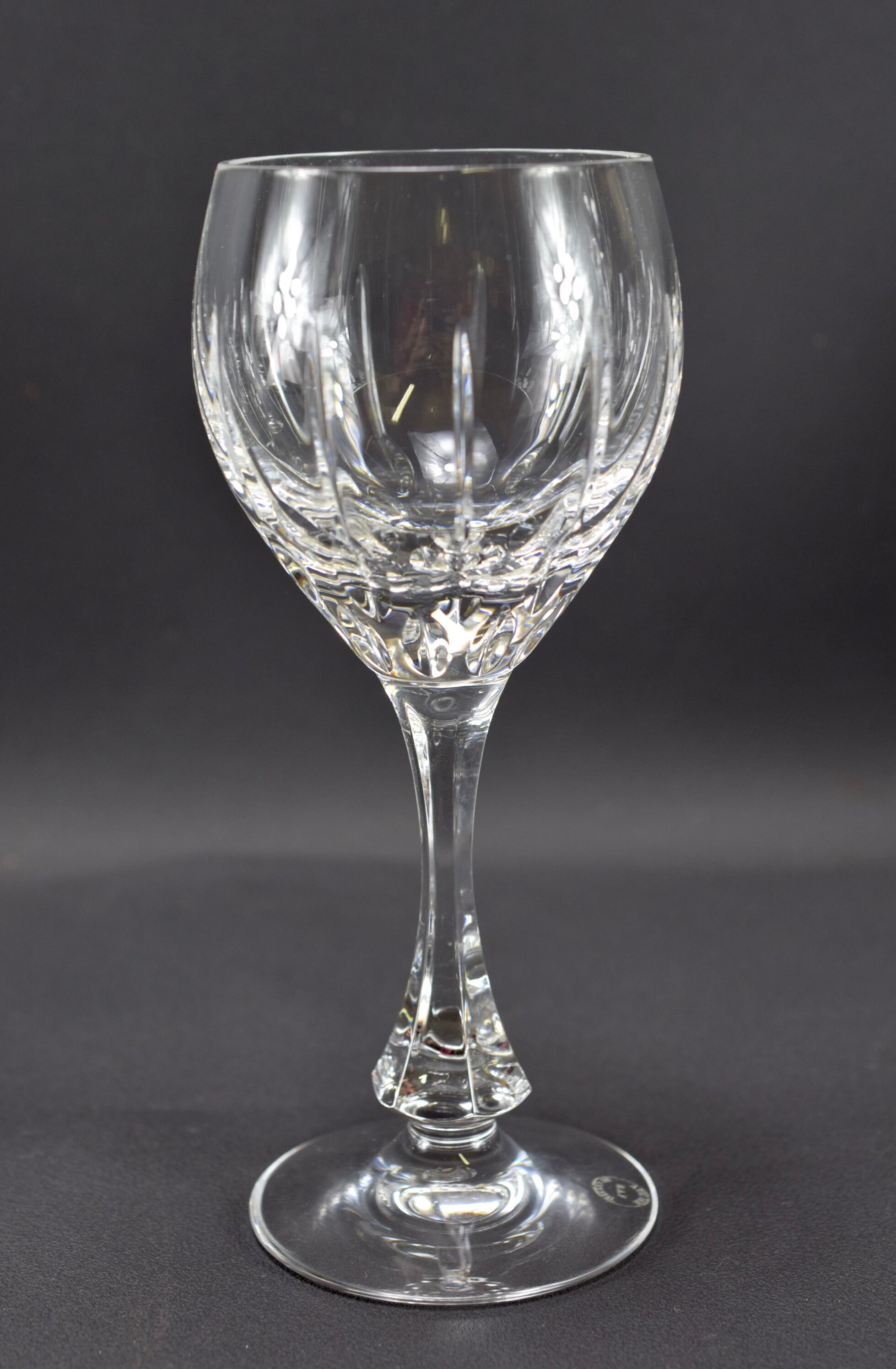 Service of 6 wine glasses and crystal carafe crystal workshop