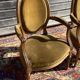 Pair of Louis XVI period medallion armchairs