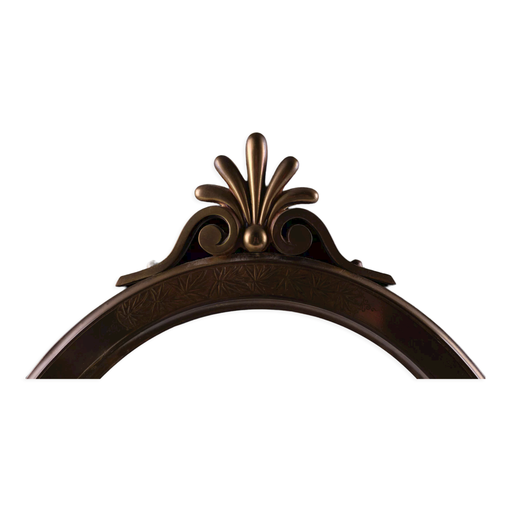 Victorian brass table mirror, 1880s, England