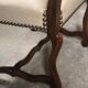 Chairs (pair) Sheep bones in walnut-tinted beech and marbled beige velvet