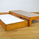 Pierre Chapo bed in elm 1970-1980