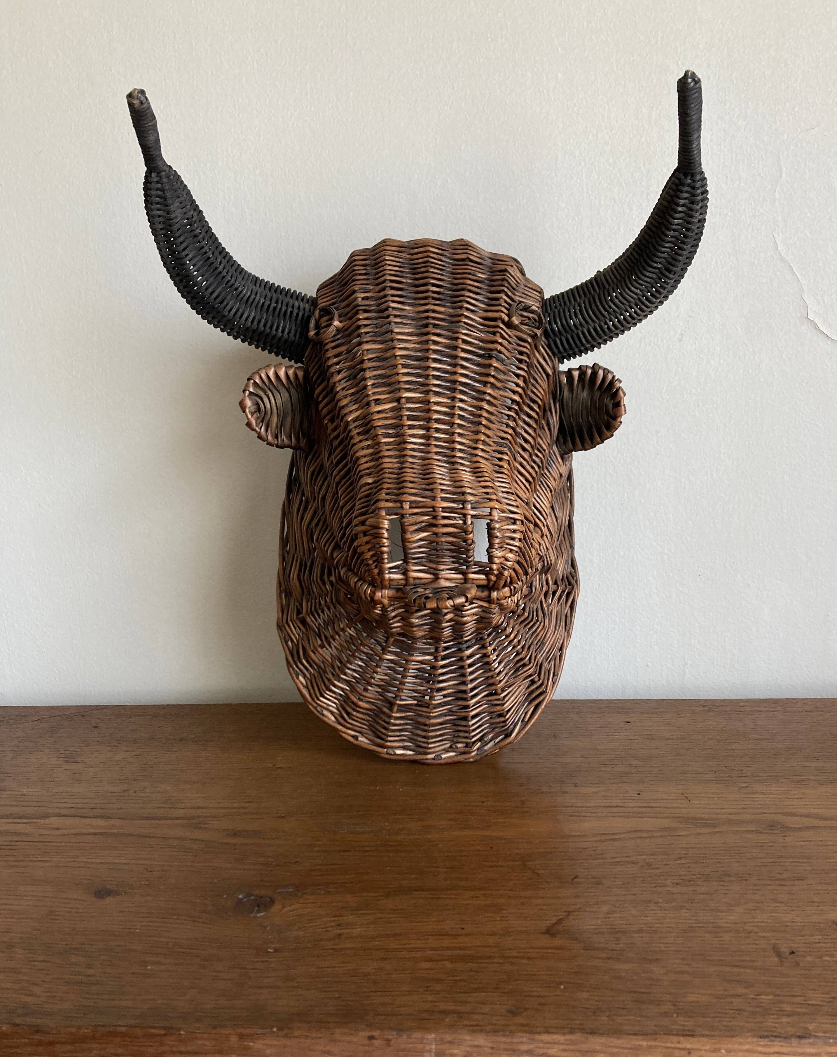 Wicker Minotaur head 1950