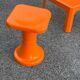 Orange plastic Tam Tam stool 1970