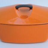 Enamelled cast iron casserole Le Creuset 4L5 designed by Raymond Loewy Vintage