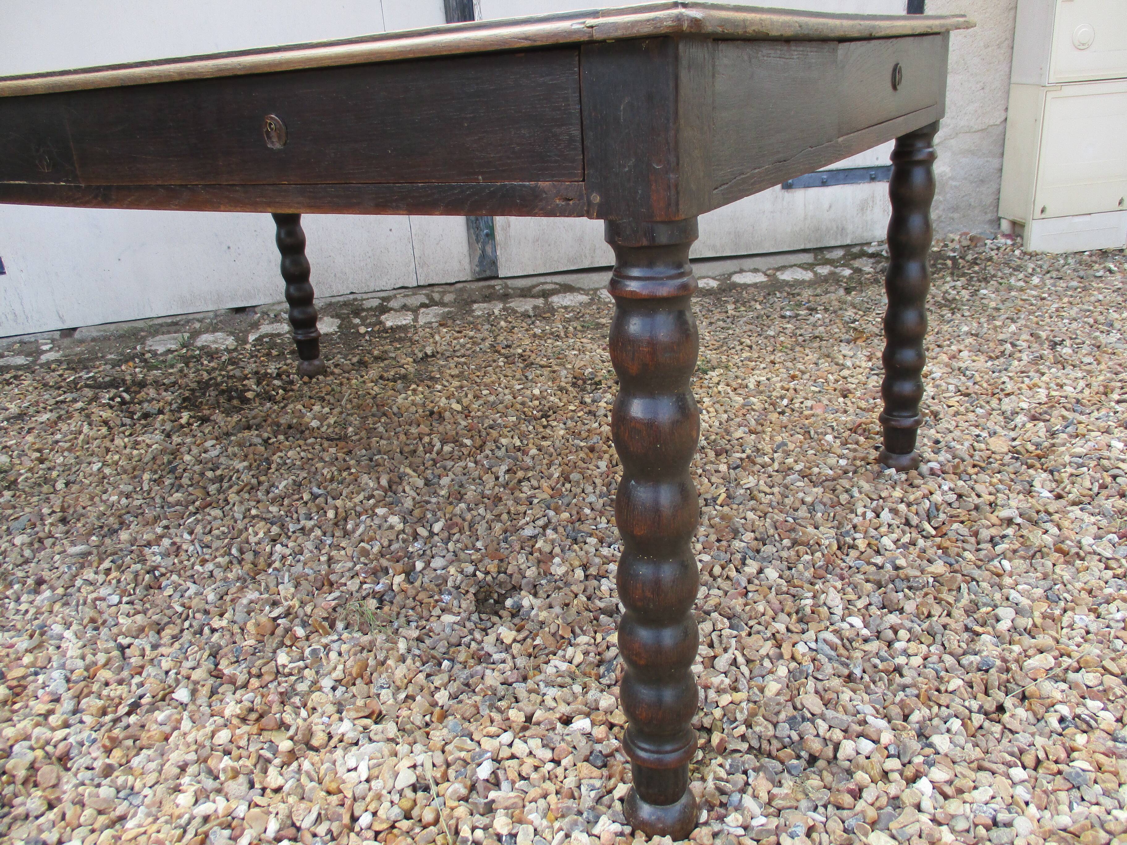 Administration office double style louis XIII in solid oak