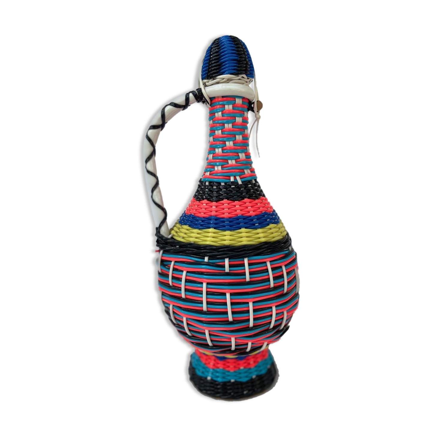 Multicolored scoubidou bottle with cap