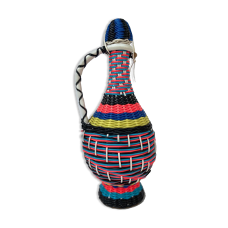 Multicolored scoubidou bottle with cap