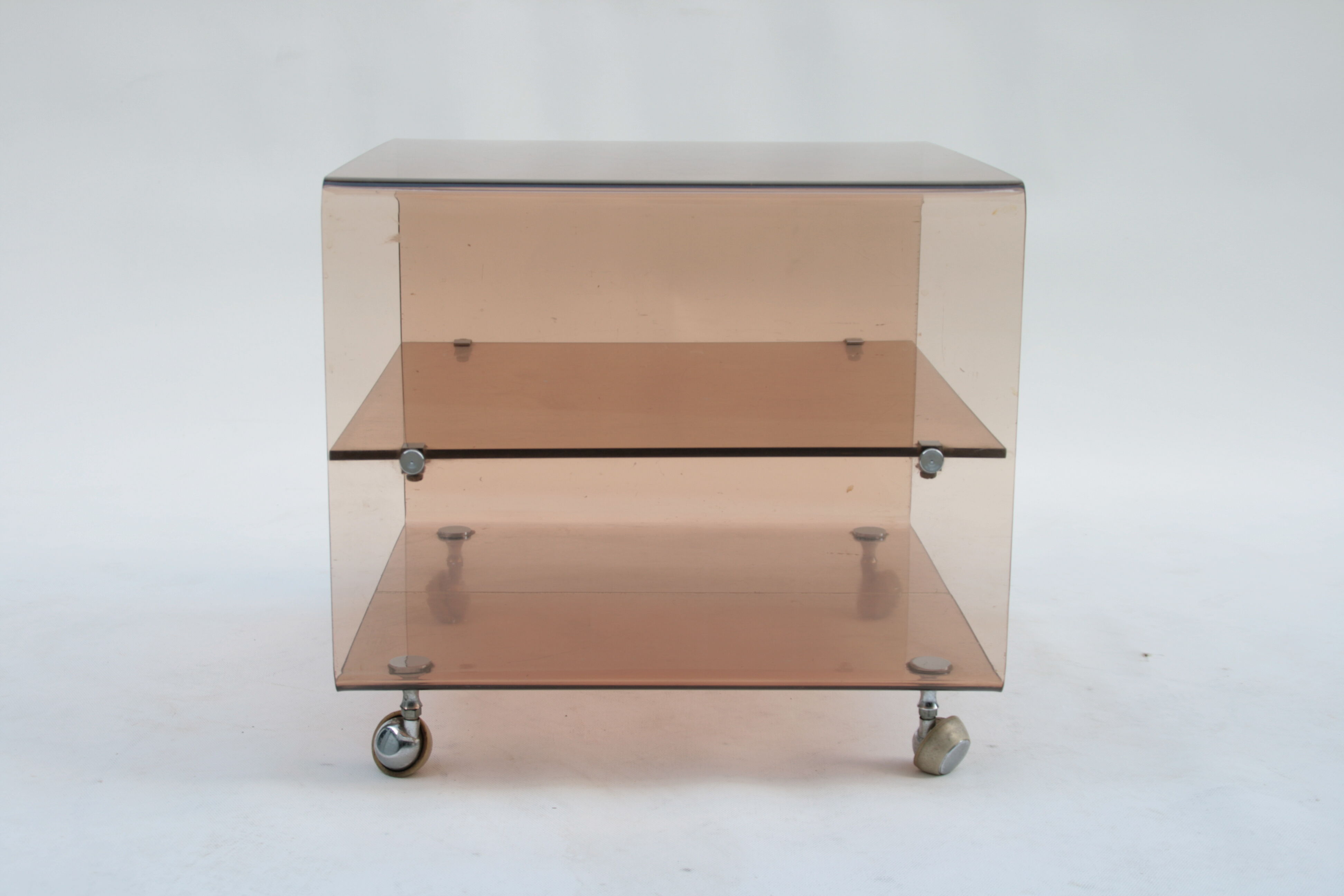 Table d'appoint lucite en plexiglas par Michel Dumas pour Roche Bobois, 1970