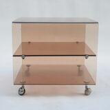 Table d'appoint lucite en plexiglas par Michel Dumas pour Roche Bobois, 1970