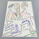Lithograph "Flamenco Dancers", Jean Cocteau
