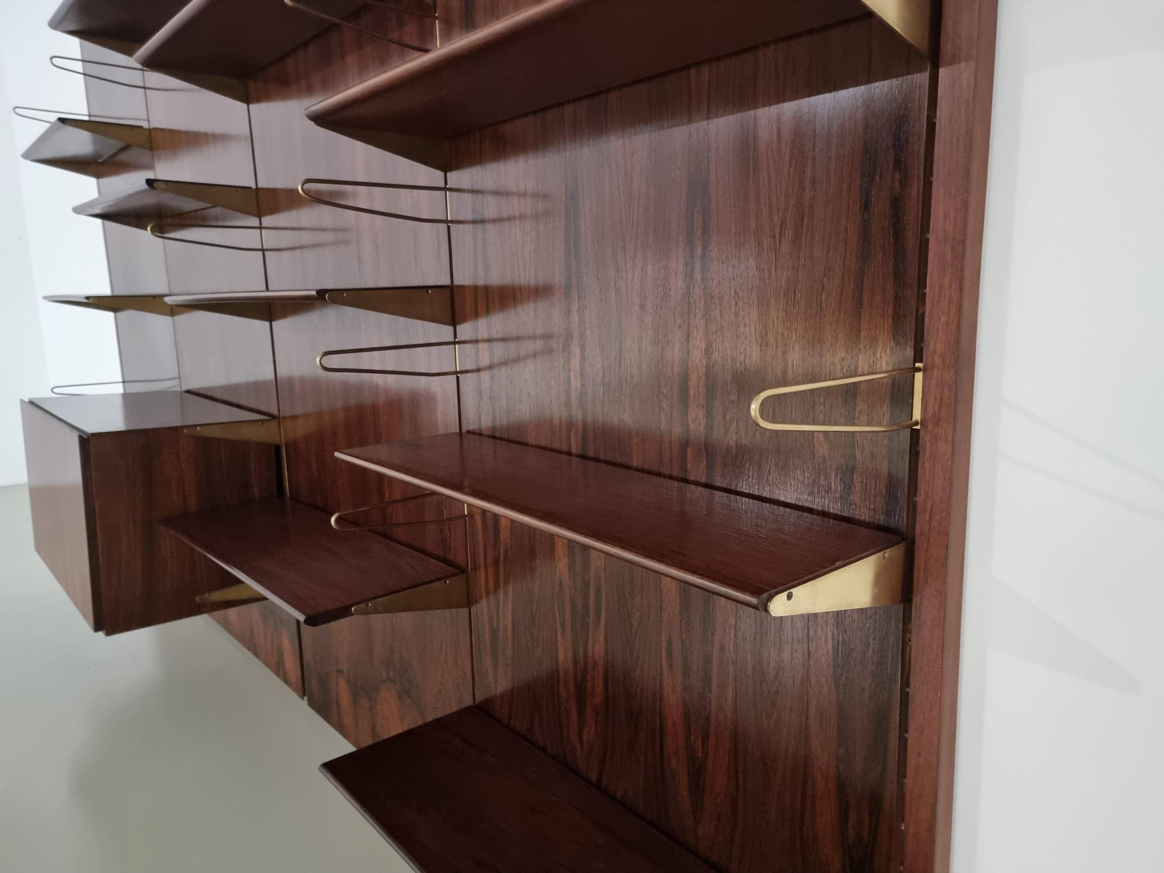 Wall unit by Finn Juhl for Bovirke, Denmark, 1960s.