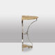 Pair of metal and bronze cast consoles. Contemporary.