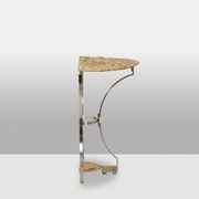 Paire de consoles contemporaines en métal et fonte de bronze