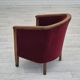 1950s, Danish armchair, original condition, furniture velour, beech wood.