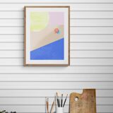 Illustration - A3 Poster Sol, Playa y Lluvia