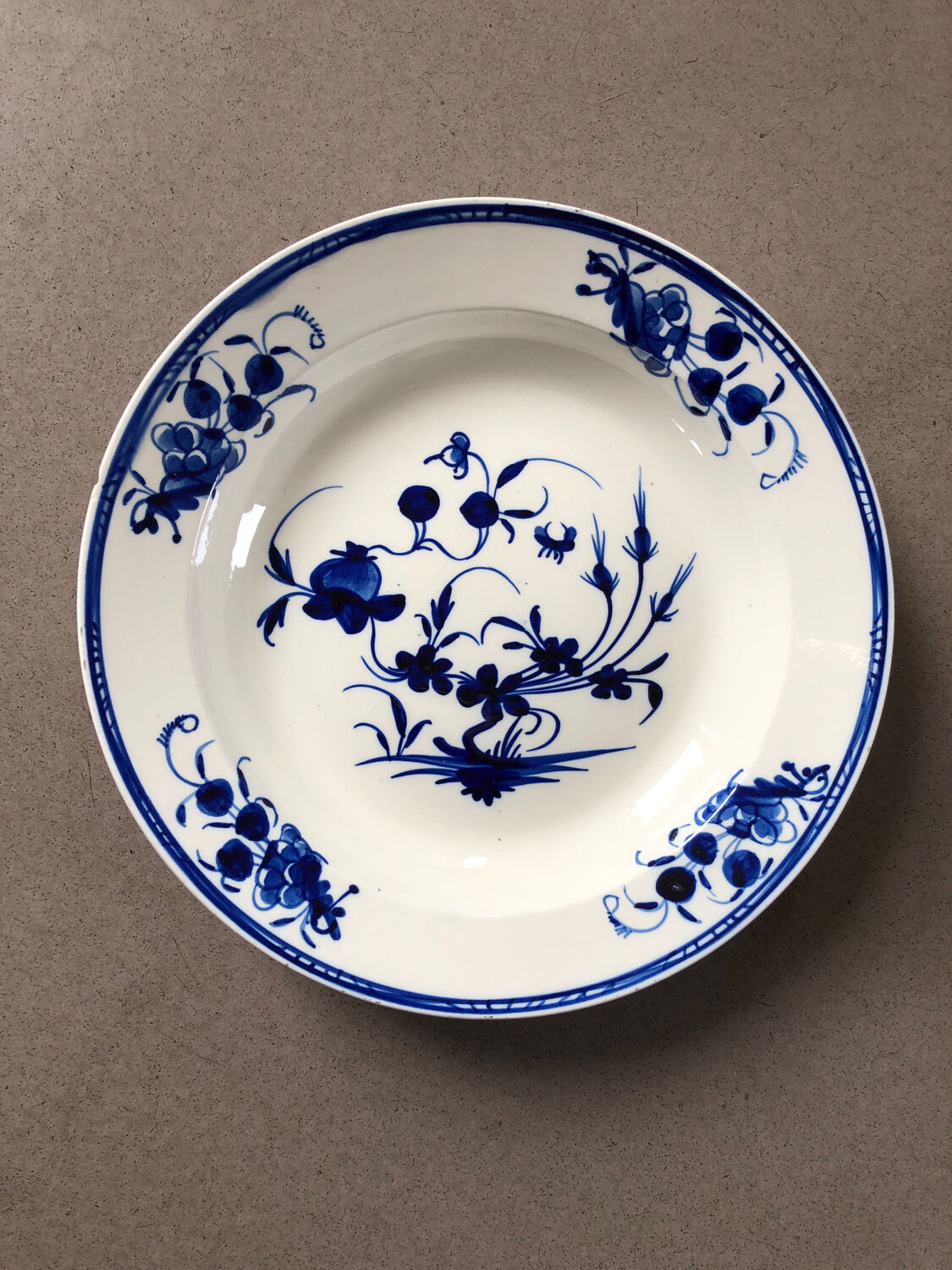 2 deep plates Tournai porcelain 20th century