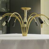 Chandelier 12 branches design spider années 1950