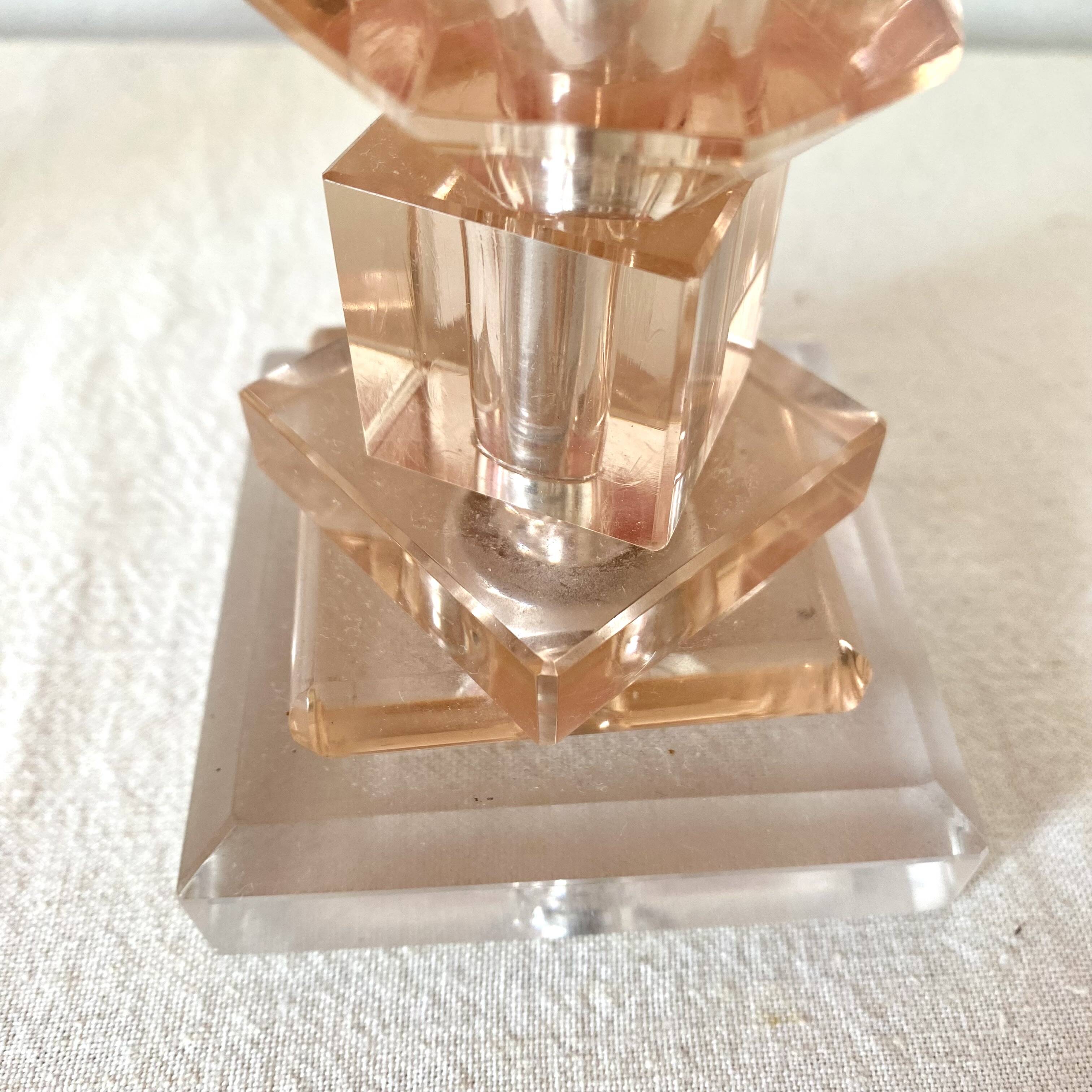 Pair of 60s glass lamps