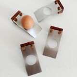 4 designer stainless steel egg cups