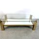 Vintage 23kt gold plate coffee table by Belgochrom, 1970s