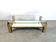 Vintage 23kt gold plate coffee table by Belgochrom, 1970s