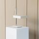 Kaiser Leuchten Table Lamp by Klaus Hempel - white enamelled steel with chrome stem, adjustable mid-century 1960s