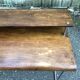 Design desk in formed glued laminated wood with chrome tubular base.
