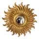 Miroir soleil en bois doré des années 90
