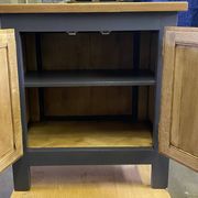 Buffet bas en chêne massif relooké – Style Campagne Chic / Moderne