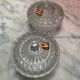 Pair of old German crystal candy boxes