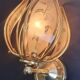 Pair of vintage brass wall sconces with glass shades