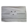 Drap en coton blanc avec broderies et jours 1.90 x 2.55 m