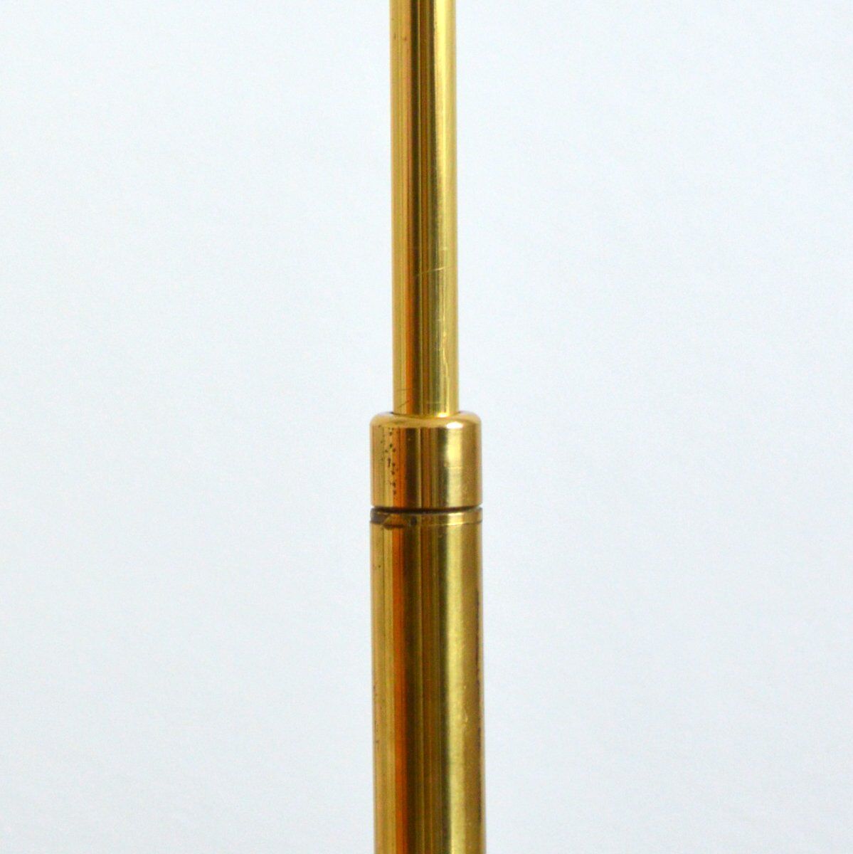 Lamppost / adjustable guided 1970s vintage gilded brass