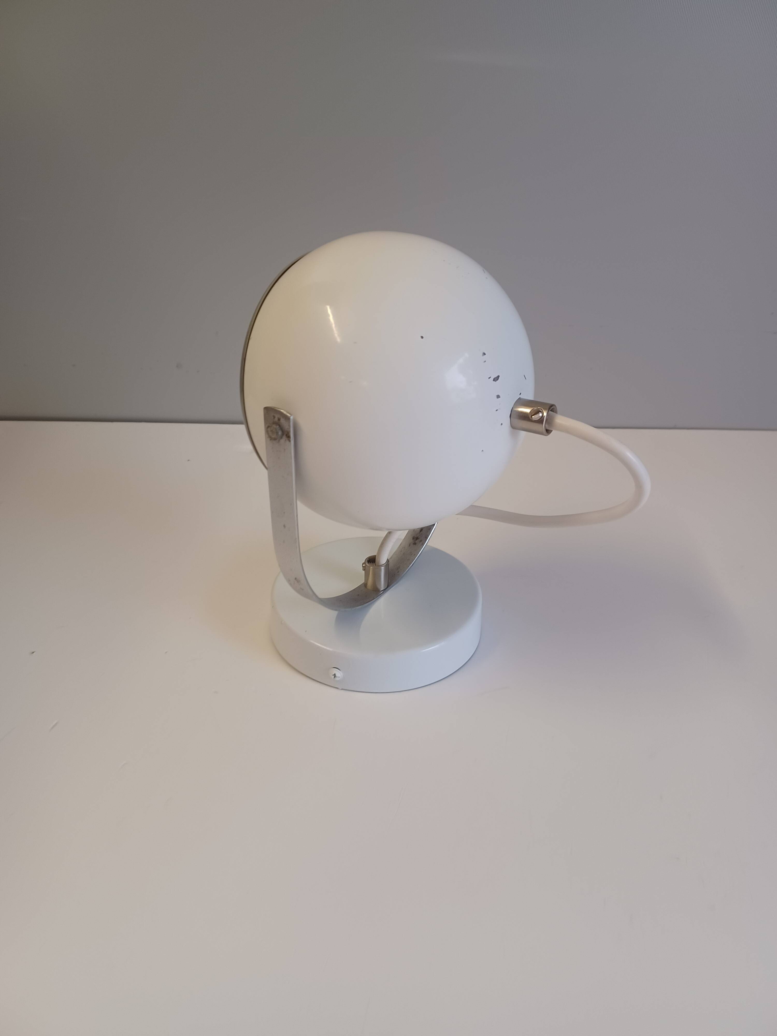 Wall lamp - Eye Ball - Space Age - Glossy White - 1970