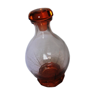 Carafe art deco verre rose