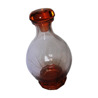 Small carafe art deco pink glass