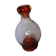 Small carafe art deco pink glass