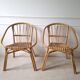 Pair of rattan armchairs