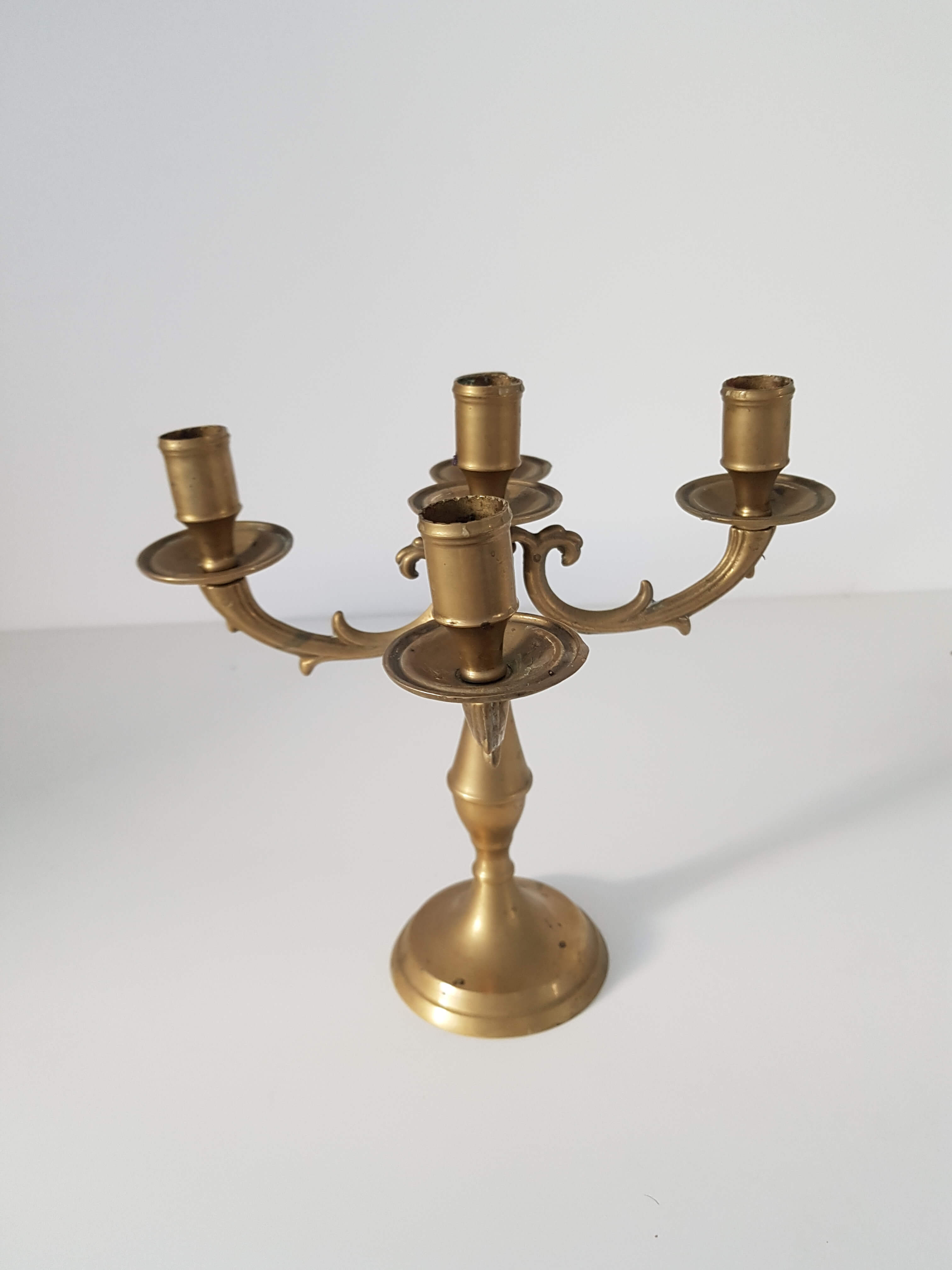 Antique brass candlestick 4 branches