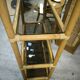 Bamboo and smoked glass bookcase, circa 1970