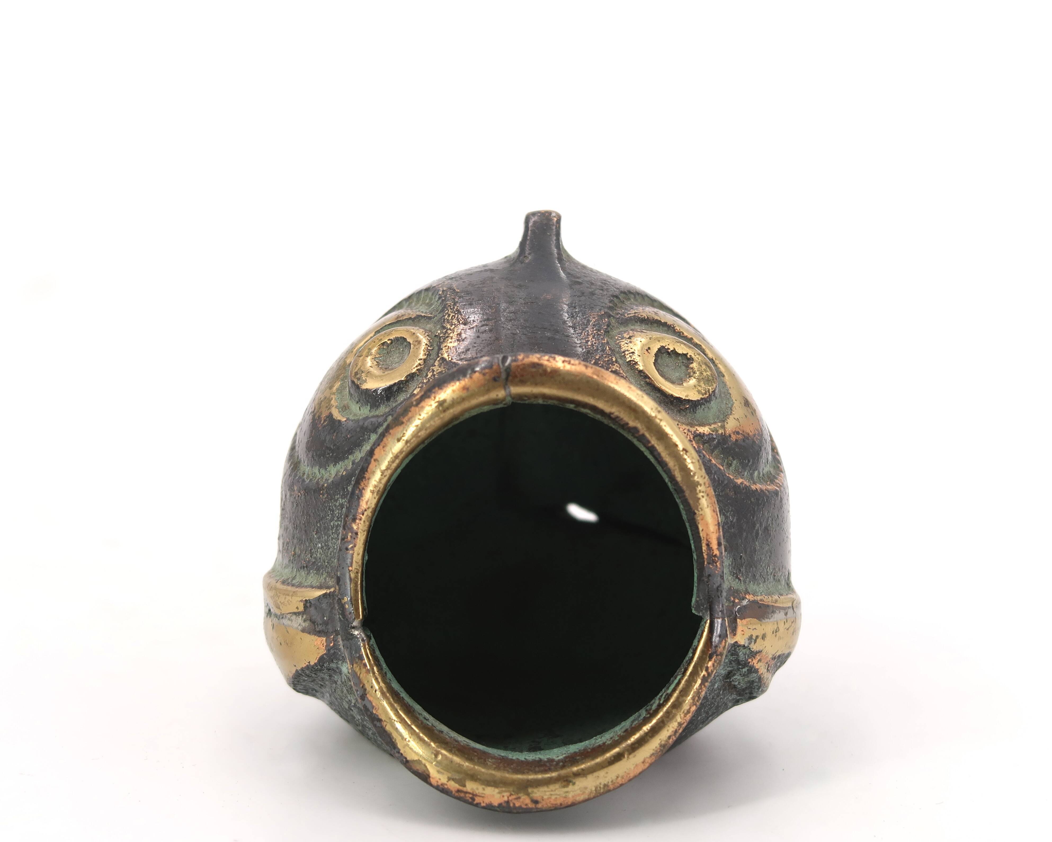 Bronze fish ashtray, 1950s