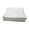7 serviettes de table  blanches  bordé en coton
