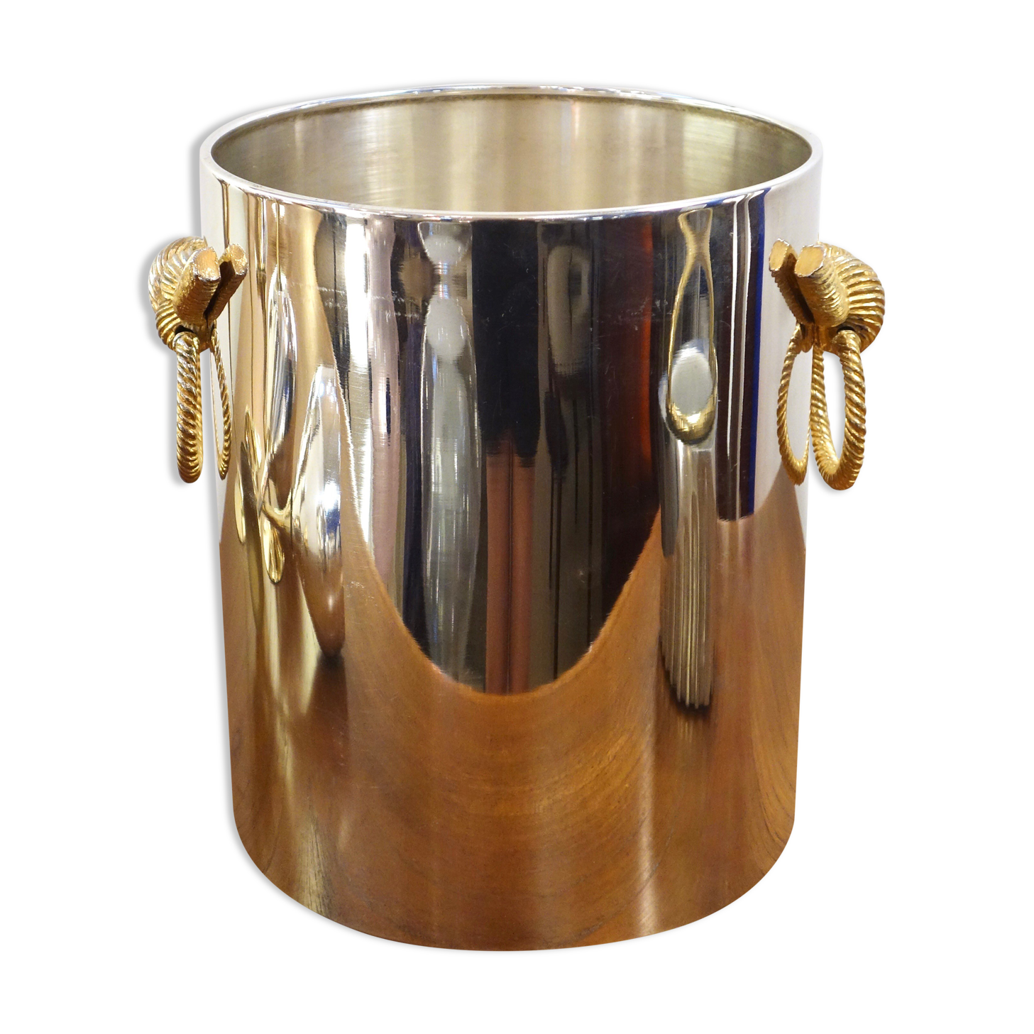 Vintage champagne bucket Lancel, France 1970's