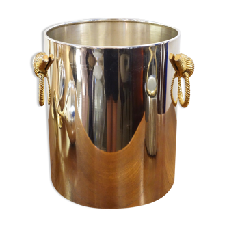 Vintage champagne bucket Lancel, France 1970's